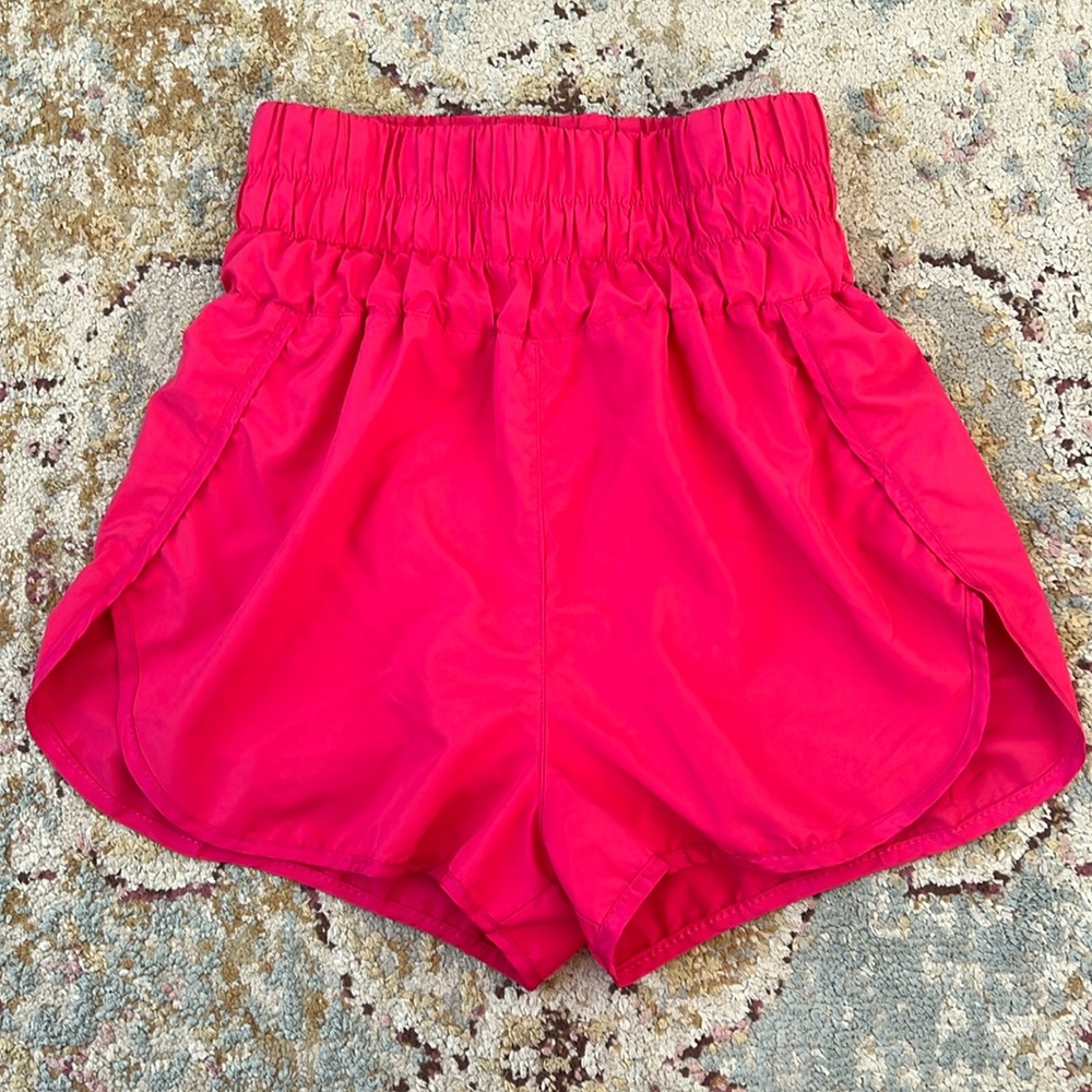 Pink High Waisted Athletic Shorts